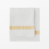 Linen waffle towel - Yellow Stripe