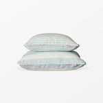 Turquoise striped linen cushion cover