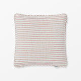Pink striped linen cushion cover