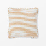 Yellow striped linen cushion cover
