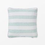 Turquoise striped linen cushion cover