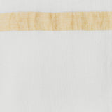 Linen waffle guest towel - Yellow Stripe