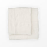 Linen waffle towel - White Stripe