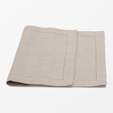 Bordstabletter med hålsöm Beige 2 -pack