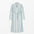 Turquoise striped linen bathrobe