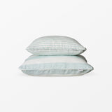 Turquoise striped linen cushion cover