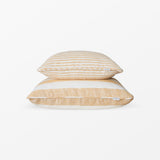 Yellow striped linen cushion cover