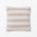 Pink striped linen cushion cover