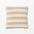 Yellow striped linen cushion cover