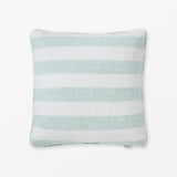 Turquoise striped linen cushion cover