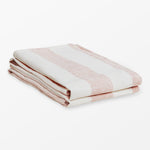 Pink striped linen towels