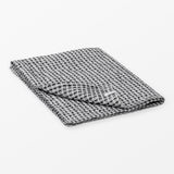Waffle Bath Mat Black and White