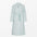 Turquoise striped linen bathrobe