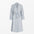 Blue striped linen bathrobe