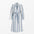 Blue striped linen bathrobe